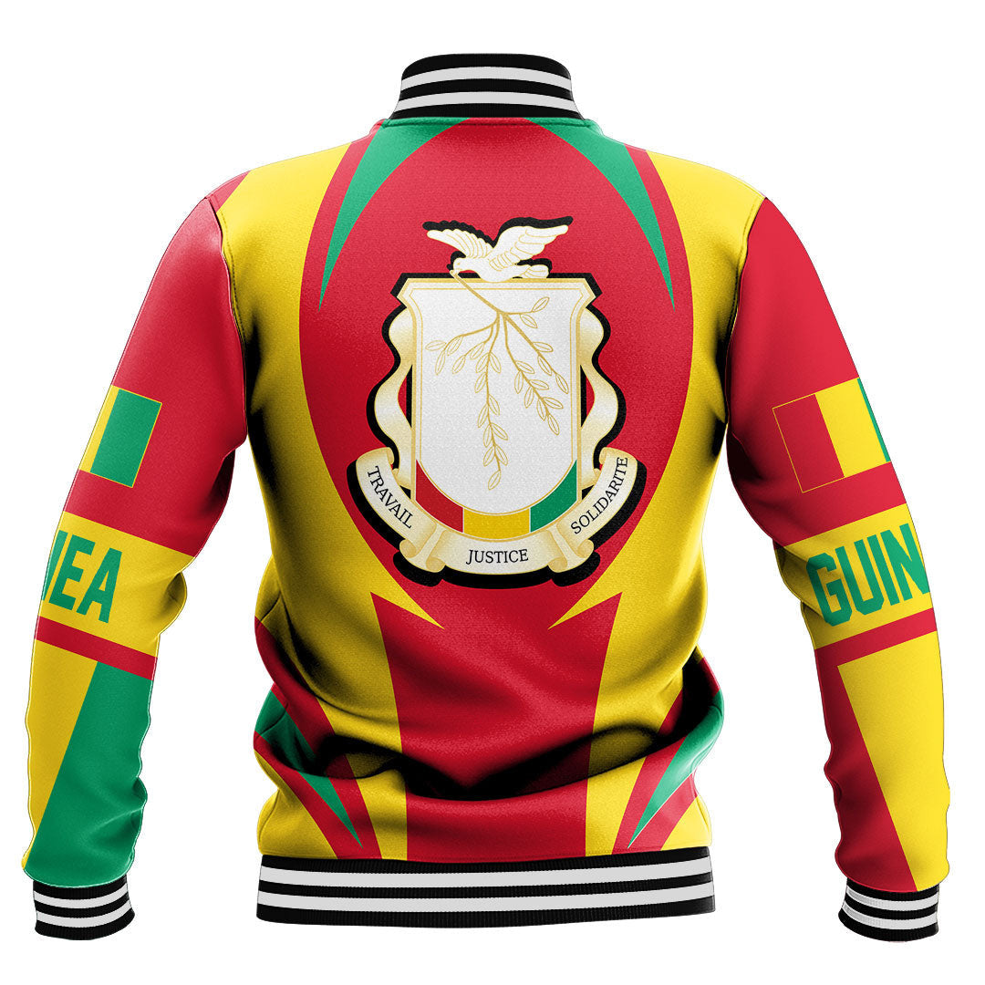 Wonder Print Shop Clothing - Guinea Bissau Action Flag Baseball Jacket RLT7 - Wonder Print Shop