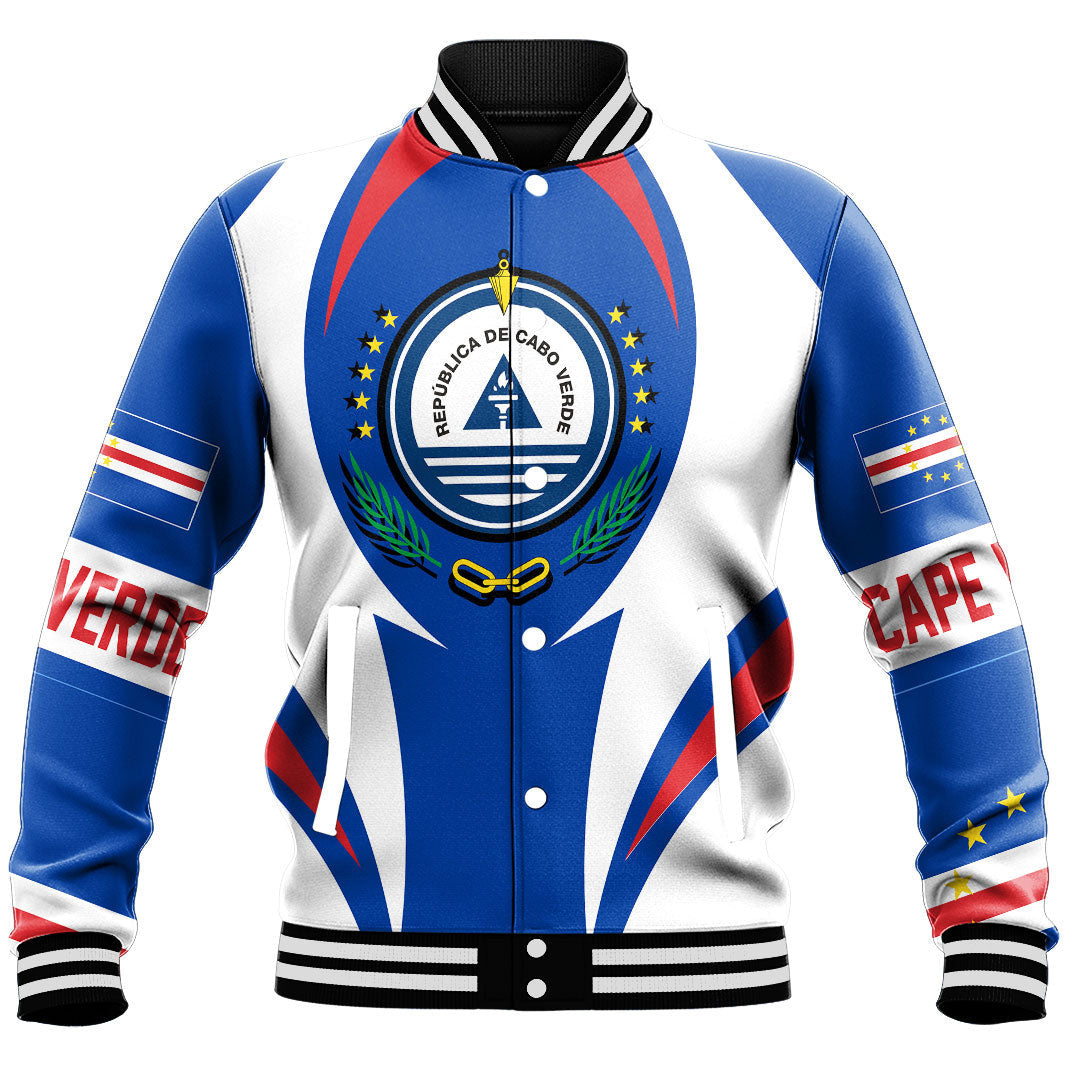 Wonder Print Shop Clothing - Cape Verde Action Flag Baseball Jacket RLT7 - Wonder Print Shop