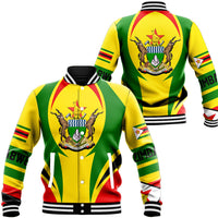 Wonder Print Shop Clothing - Zimbabwe Action Flag Baseball Jacket RLT7 - Wonder Print Shop