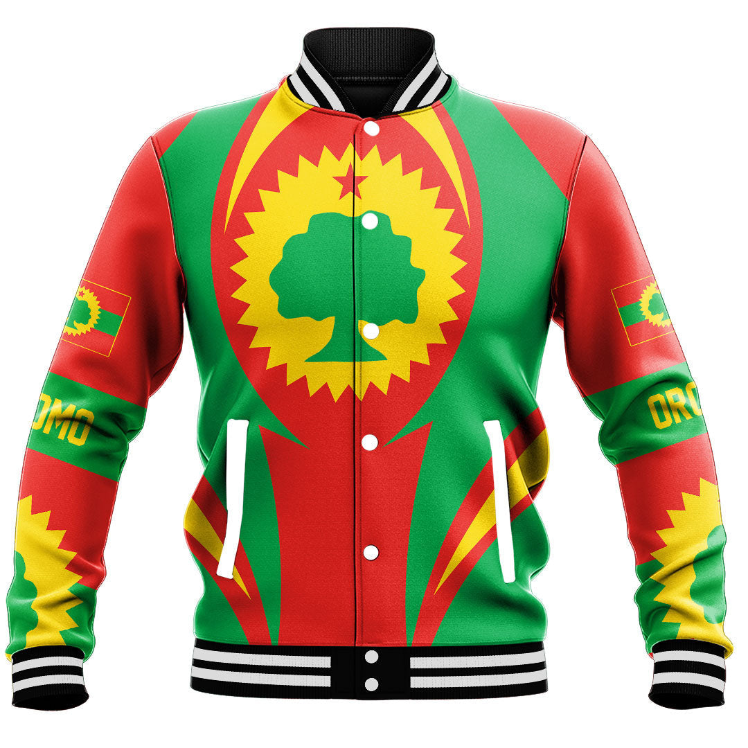 Wonder Print Shop Clothing - Oromo Action Flag Baseball Jacket RLT7 - Wonder Print Shop
