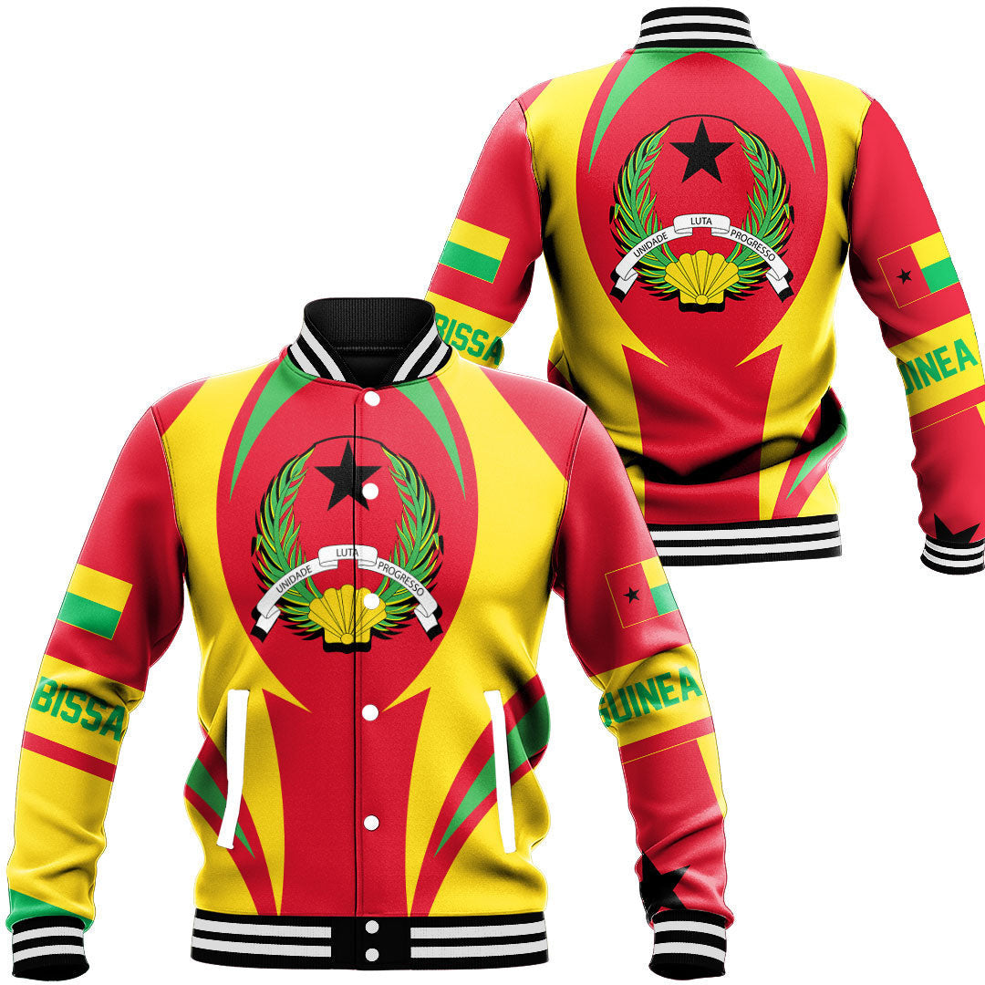 Wonder Print Shop Clothing - Guinea Action Flag Baseball Jacket RLT7 - Wonder Print Shop
