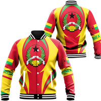 Wonder Print Shop Clothing - Guinea Action Flag Baseball Jacket RLT7 - Wonder Print Shop