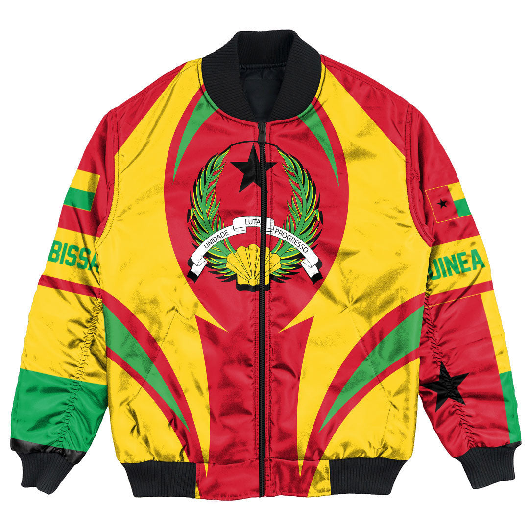 Getteestore Clothing - Guinea Action Flag Bomber Jacket RLT7 - Wonder Print Shop