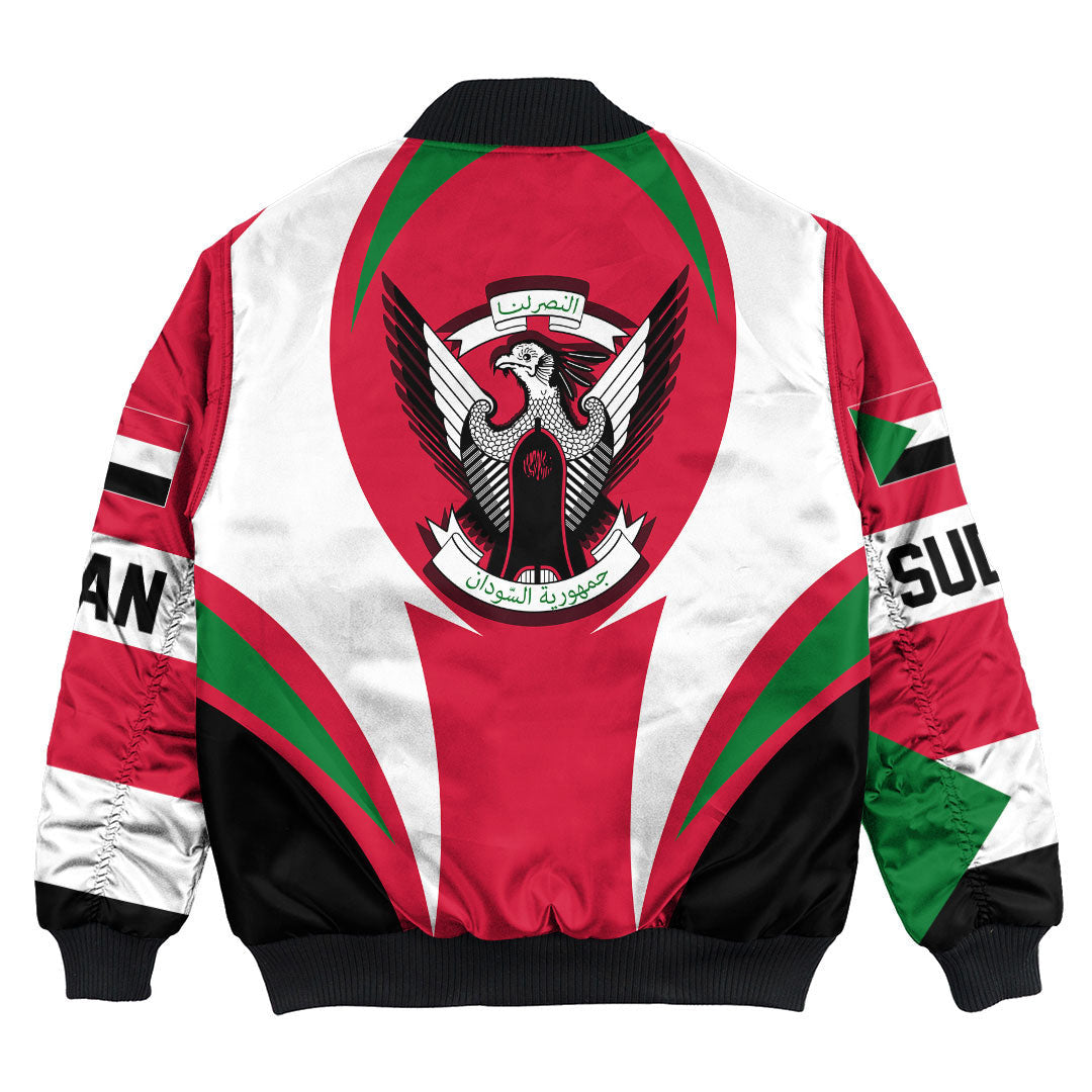 Getteestore Clothing - Sudan Action Flag Bomber Jacket RLT7 - Wonder Print Shop