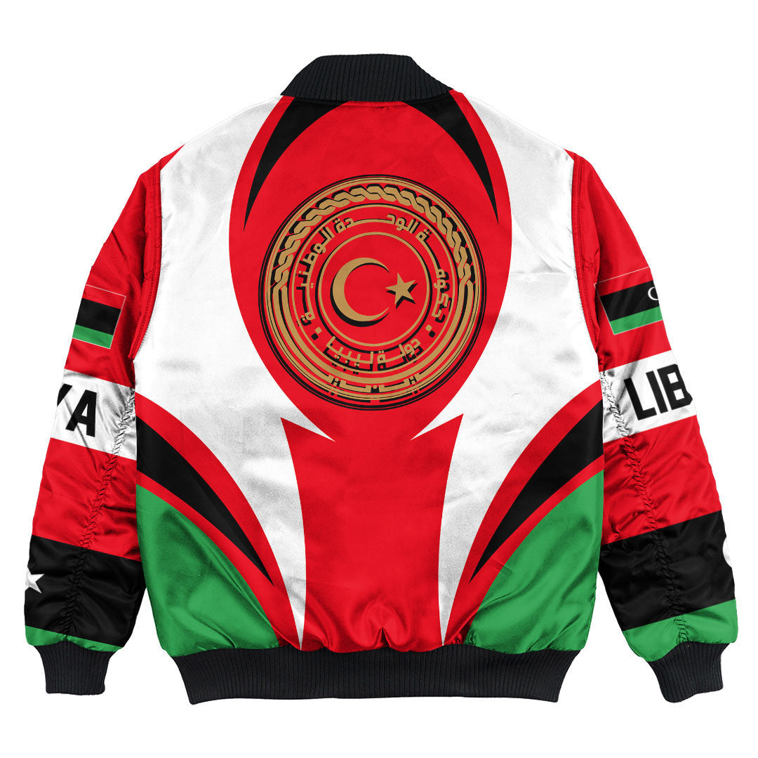 Getteestore Clothing - Libya Action Flag Bomber Jacket RLT7 - Wonder Print Shop