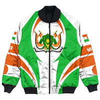 Getteestore Clothing - Niger Action Flag Bomber Jacket RLT7 - Wonder Print Shop