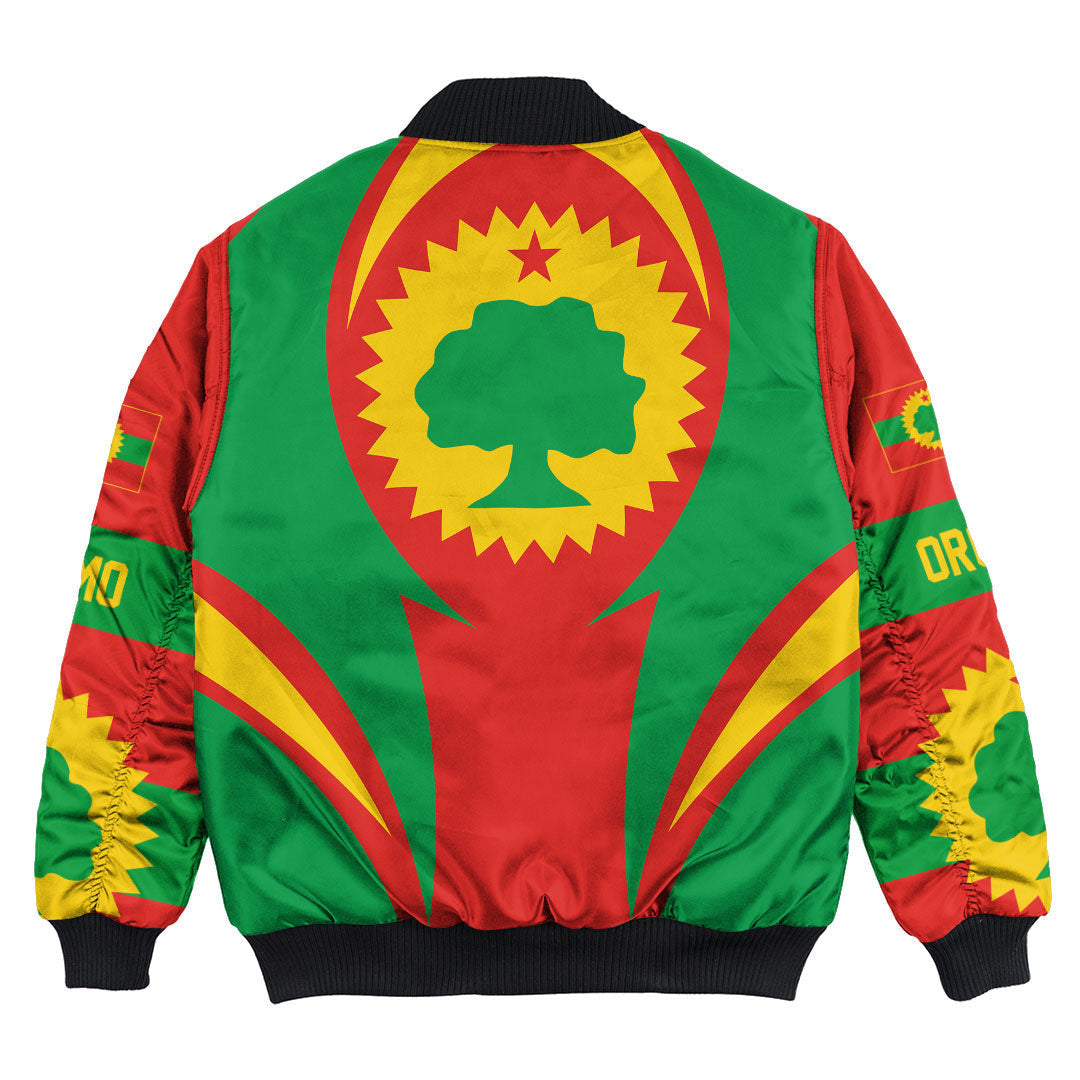 Getteestore Clothing - Oromo Action Flag Bomber Jacket RLT7 - Wonder Print Shop