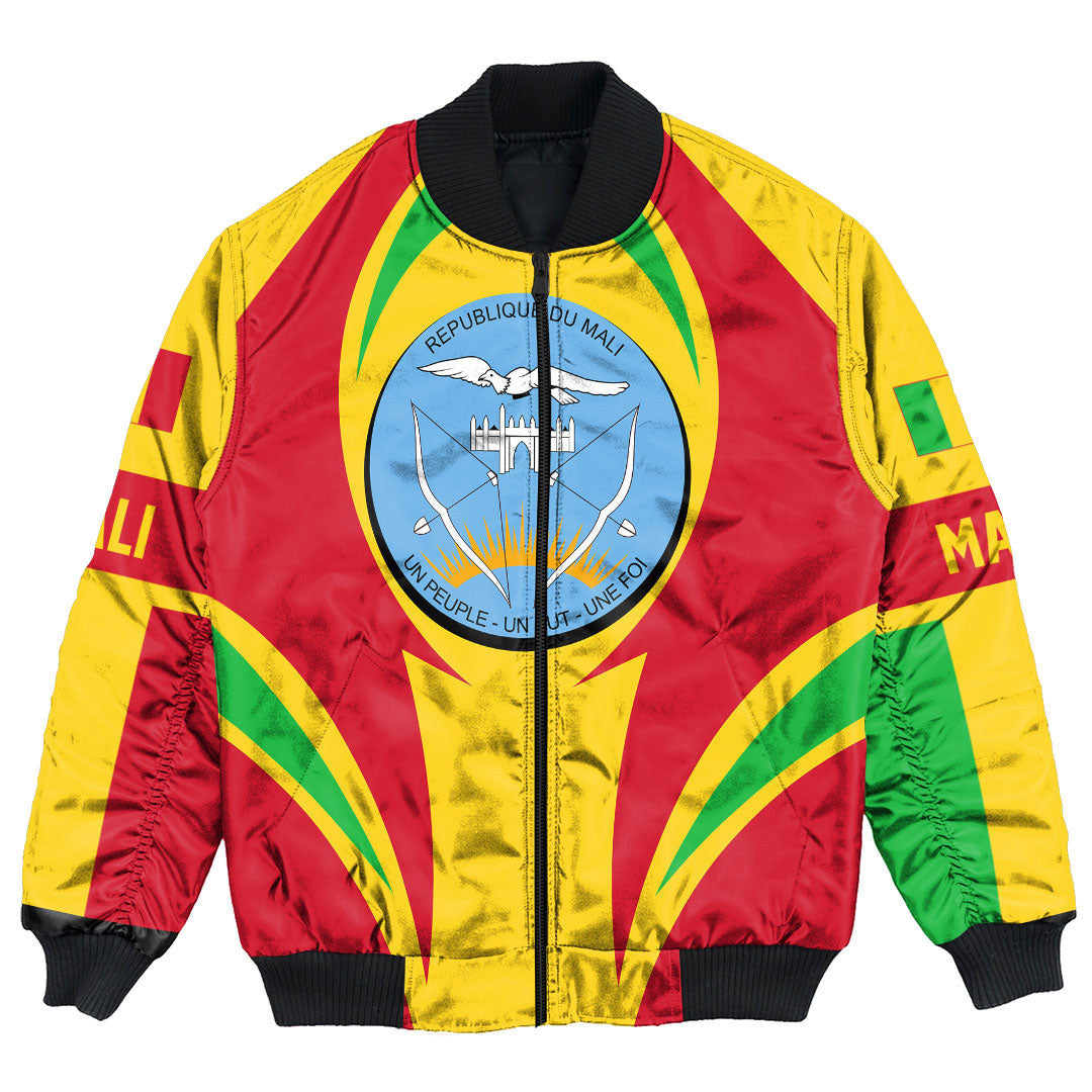Getteestore Clothing - Mali Action Flag Bomber Jacket RLT7 - Wonder Print Shop