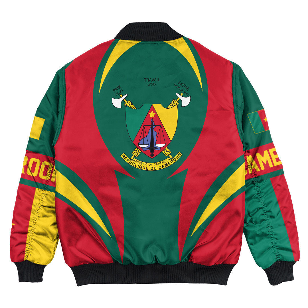 Getteestore Clothing - Cameroon Action Flag Bomber Jacket RLT7 - Wonder Print Shop