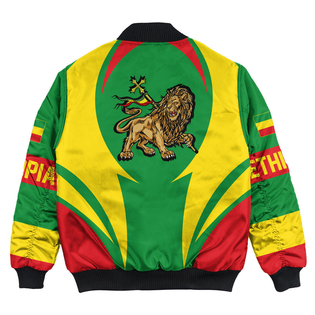 Getteestore Clothing - Ethiopia Action Flag Bomber Jacket RLT7 - Wonder Print Shop