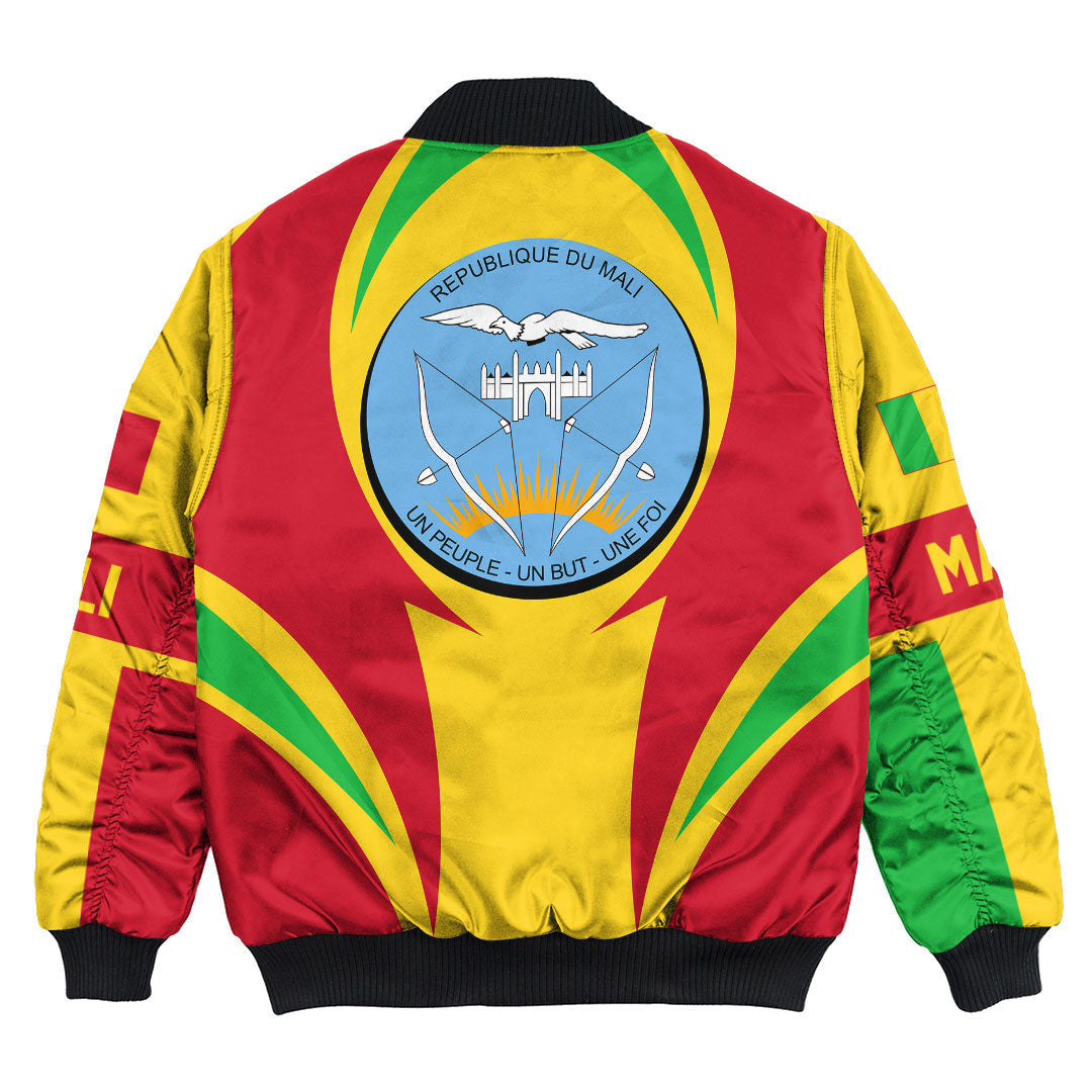 Wonder Print Shop Clothing - Mali Action Flag Bomber Jacket RLT7 - Wonder Print Shop