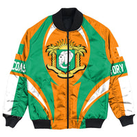Wonder Print Shop Clothing - Ivory Coast Action Flag Bomber Jacket RLT7 - Wonder Print Shop