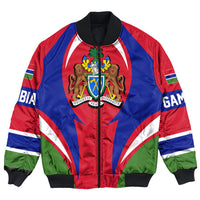 Wonder Print Shop Clothing - Gambia Action Flag Bomber Jacket RLT7 - Wonder Print Shop