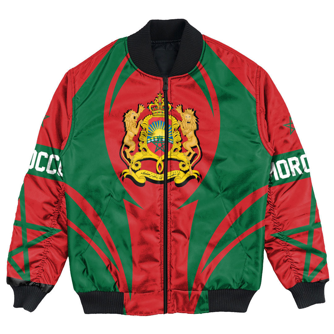 Wonder Print Shop Clothing - Morocco Action Flag Bomber Jacket RLT7 - Wonder Print Shop