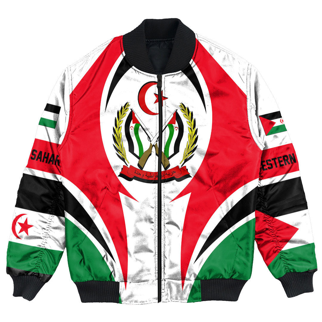 Wonder Print Shop Clothing - Western Sahara Action Flag Bomber Jacket RLT7 - Wonder Print Shop