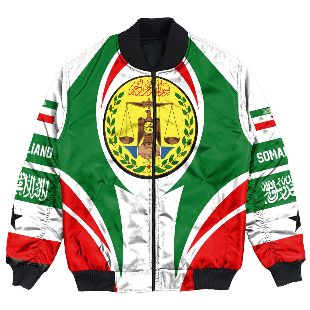 Wonder Print Shop Clothing - Somaliand Action Flag Bomber Jacket RLT7 - Wonder Print Shop