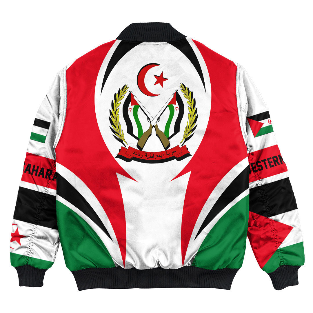 Wonder Print Shop Clothing - Western Sahara Action Flag Bomber Jacket RLT7 - Wonder Print Shop