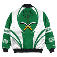 Wonder Print Shop Clothing - Saudi Arabia Action Flag Bomber Jacket RLT7 - Wonder Print Shop