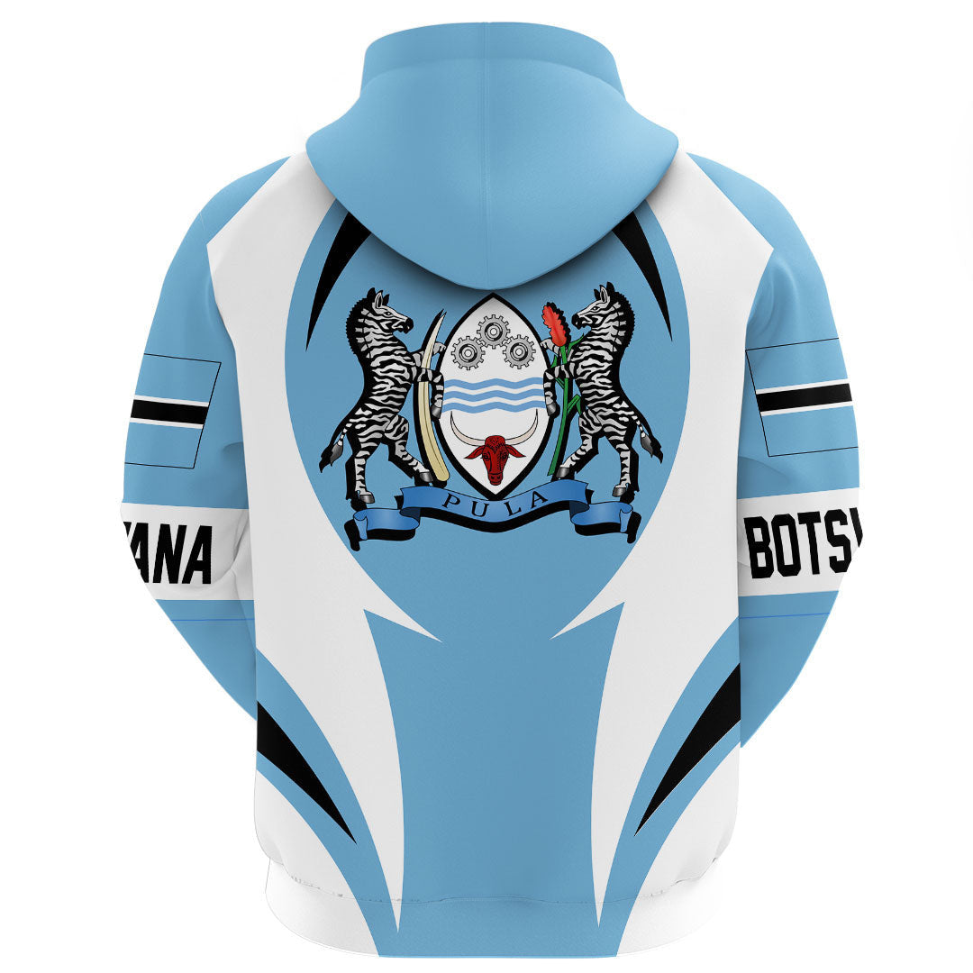 Botswana Hoodie Action Flag RLT7 - Wonder Print Shop