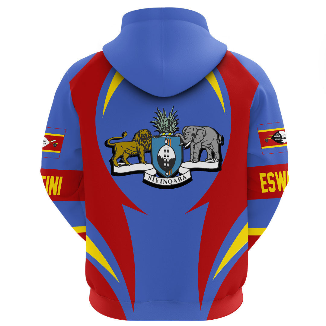 Eswatini Hoodie Action Flag RLT7 - Wonder Print Shop