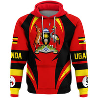 Uganda Hoodie Action Flag RLT7 - Wonder Print Shop