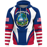 Liberia Hoodie Action Flag RLT7 - Wonder Print Shop