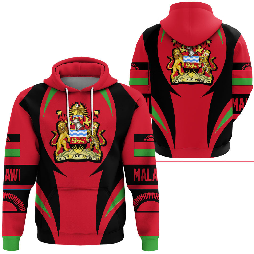 Malawi Hoodie Action Flag RLT7 - Wonder Print Shop