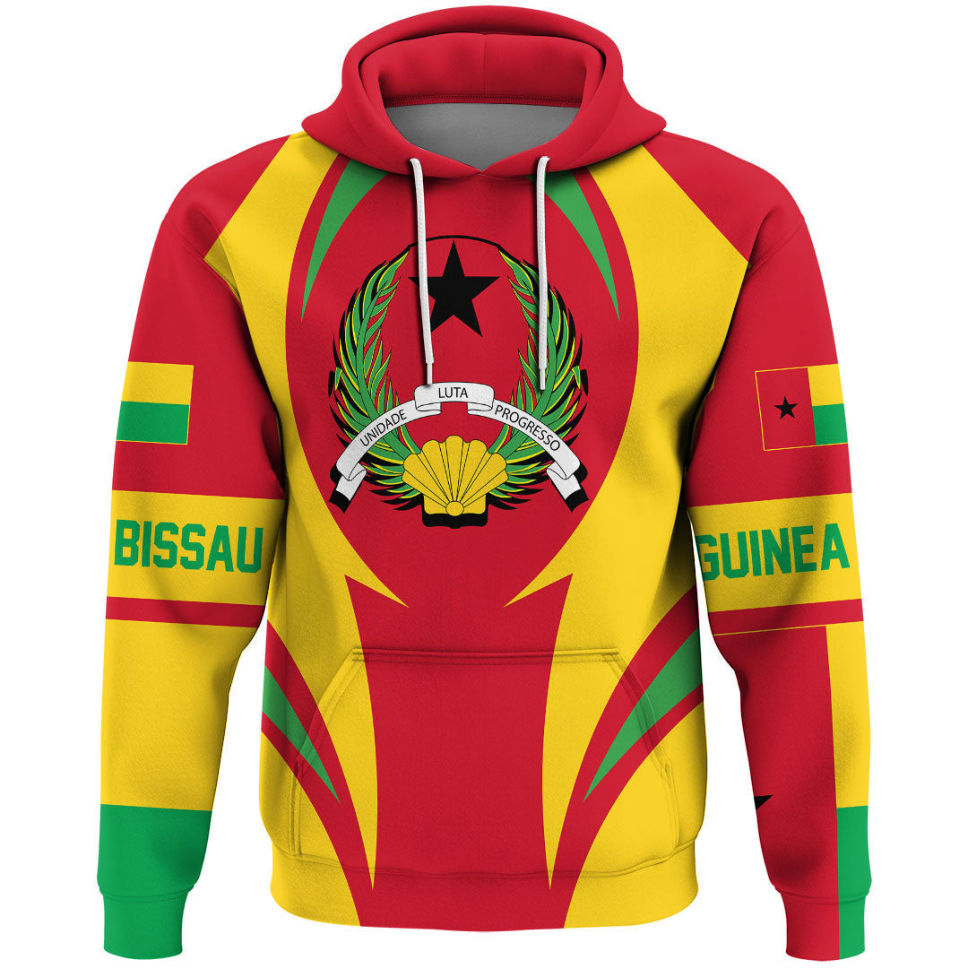 Guinea Bissau Hoodie Action Flag RLT7 - Wonder Print Shop