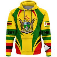 Zimbabwe Hoodie Action Flag RLT7 - Wonder Print Shop