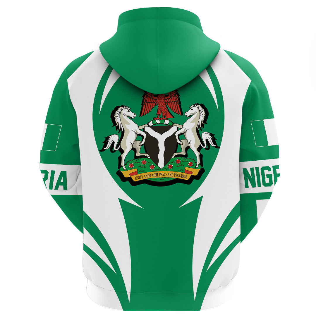 Nigeria Hoodie Action Flag RLT7 - Wonder Print Shop