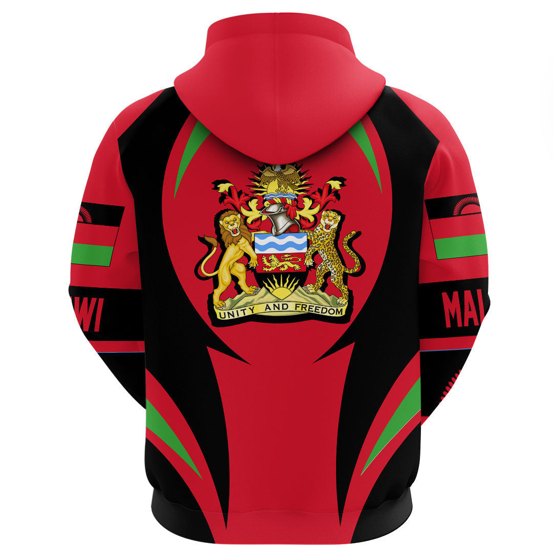 Malawi Hoodie Action Flag RLT7 - Wonder Print Shop