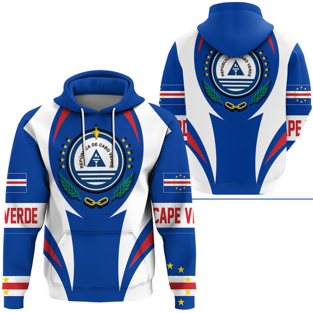 Cape Verde Hoodie Action Flag RLT7 - Wonder Print Shop