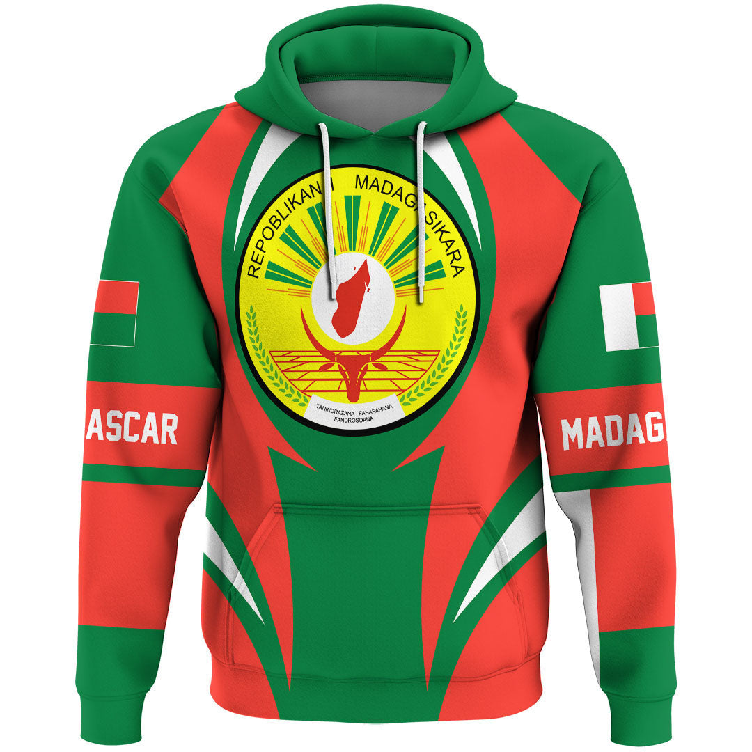 Madagascar Hoodie Action Flag RLT7 - Wonder Print Shop