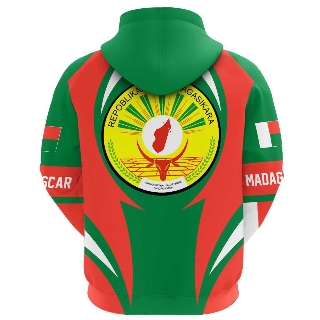 Madagascar Hoodie Action Flag RLT7 - Wonder Print Shop