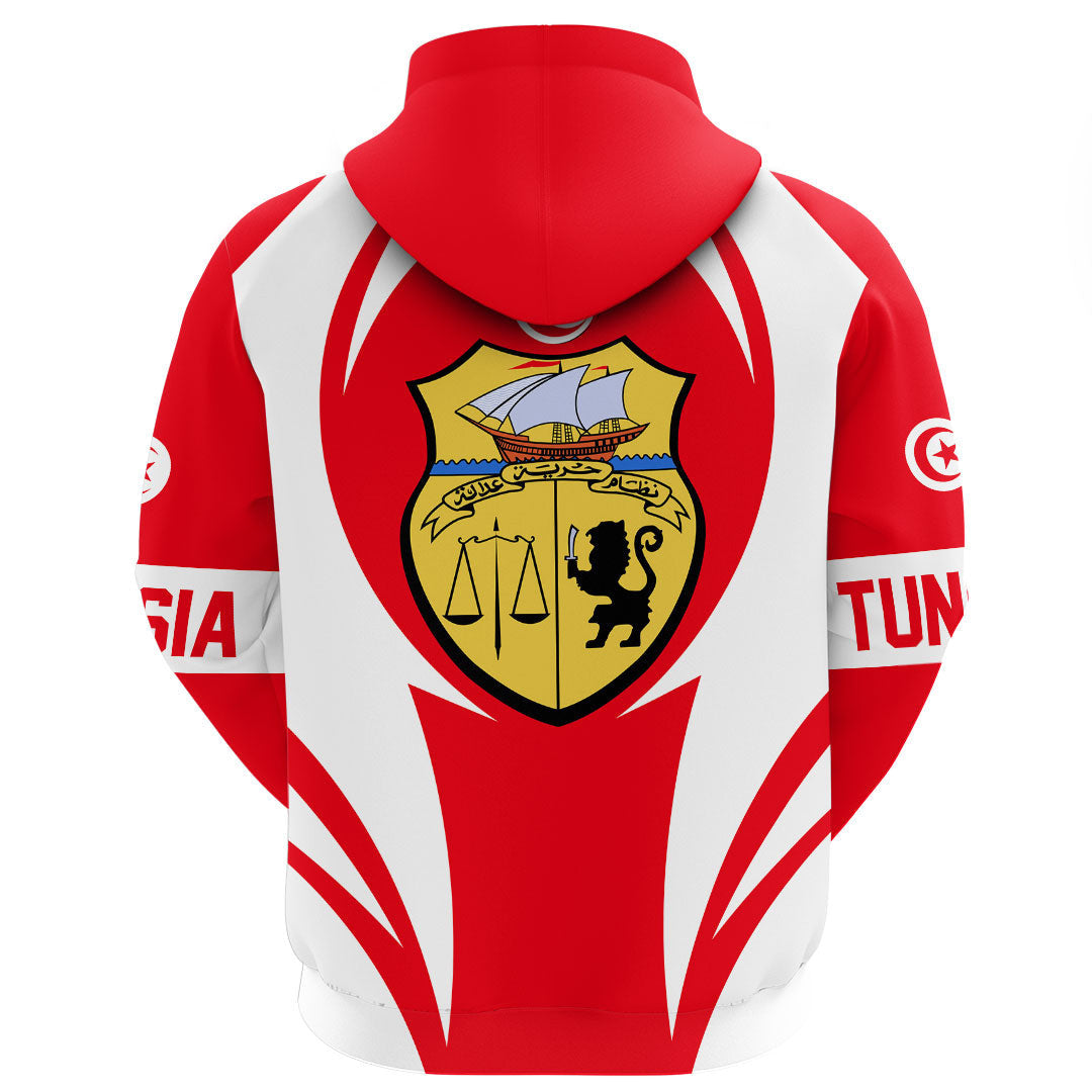 Tunisia Hoodie Action Flag RLT7 - Wonder Print Shop