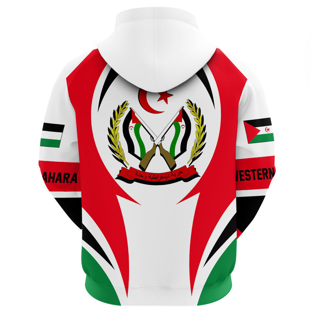 Western Sahara Hoodie Action Flag RLT7 - Wonder Print Shop