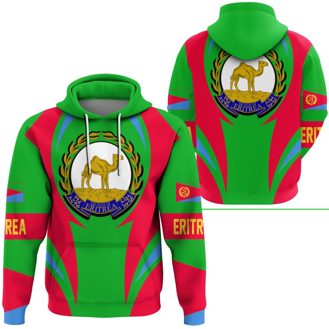 Eritrea Hoodie Action Flag RLT7 - Wonder Print Shop