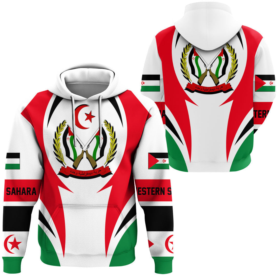 Western Sahara Hoodie Action Flag RLT7 - Wonder Print Shop