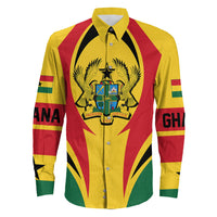 Wonder Print Shop Clothing - Ghana Action Flag Long Sleeves Button Shirt RLT7 - Wonder Print Shop