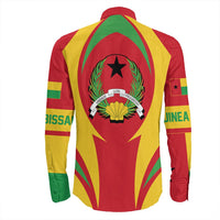 Wonder Print Shop Clothing - Guinea Bissau Action Flag Long Sleeves Button Shirt RLT7 - Wonder Print Shop