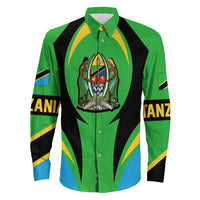 Wonder Print Shop Clothing - Tanazia Action Flag Long Sleeves Button Shirt RLT7 - Wonder Print Shop