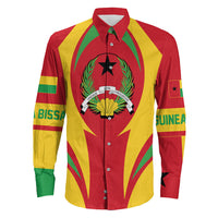 Wonder Print Shop Clothing - Guinea Bissau Action Flag Long Sleeves Button Shirt RLT7 - Wonder Print Shop