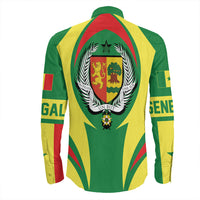 Wonder Print Shop Clothing - Senegal Action Flag Long Sleeves Button Shirt RLT7 - Wonder Print Shop