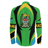Wonder Print Shop Clothing - Tanazia Action Flag Long Sleeves Button Shirt RLT7 - Wonder Print Shop
