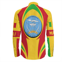 Wonder Print Shop Clothing - Mali Action Flag Long Sleeves Button Shirt RLT7 - Wonder Print Shop