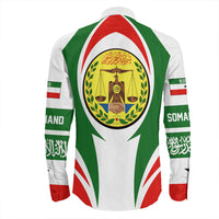 Wonder Print Shop Clothing - Somaliand Action Flag Long Sleeves Button Shirt RLT7 - Wonder Print Shop