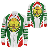 Wonder Print Shop Clothing - Somaliand Action Flag Long Sleeves Button Shirt RLT7 - Wonder Print Shop