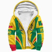 Wonder Print Shop Clothing - Benin Action Flag Sherpa Hoodie RLT7 - Wonder Print Shop