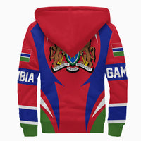 Wonder Print Shop Clothing - Gambia Action Flag Sherpa Hoodie RLT7 - Wonder Print Shop