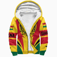 Wonder Print Shop Clothing - Ghana Action Flag Sherpa Hoodie RLT7 - Wonder Print Shop